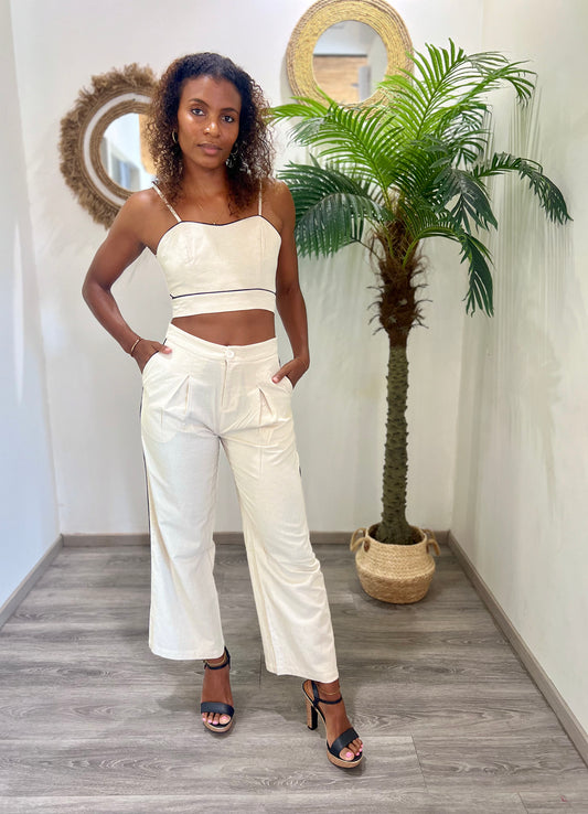 Ensemble pantalon crop top